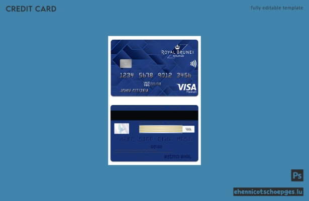 Mustervorschau der Brunei Baiduri Bank Royal Brunei Visa Platinum-Kreditkarte